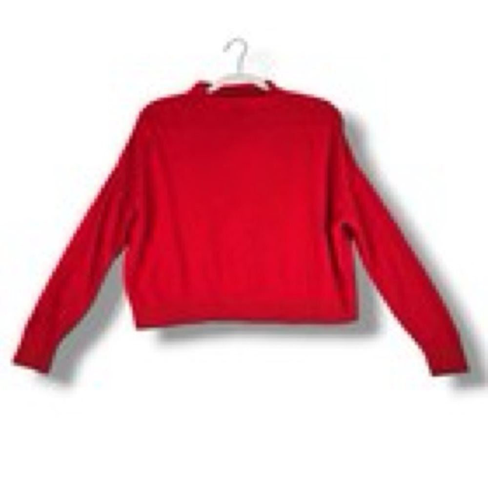 Pilcro Anthropologie Red Mock neck cashmere Sweater